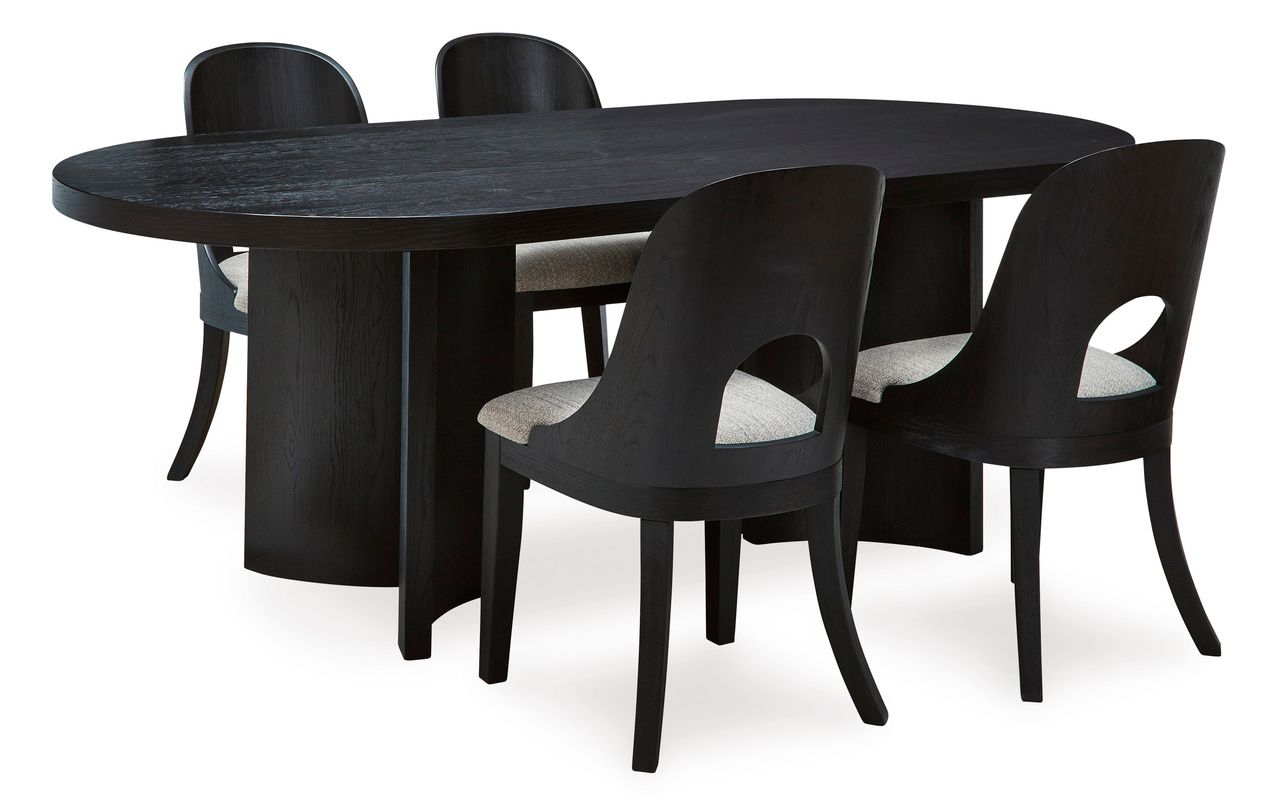 Rowanbeck Dining Table In Black D82125