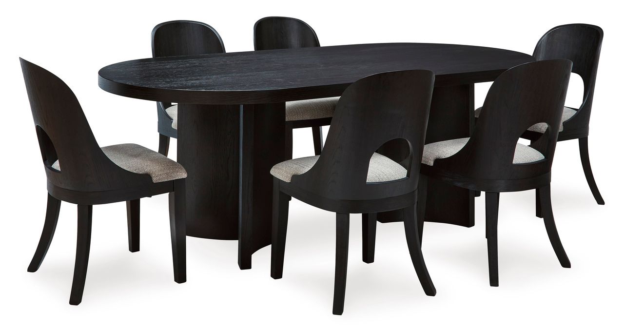 Rowanbeck Dining Table In Black D82125