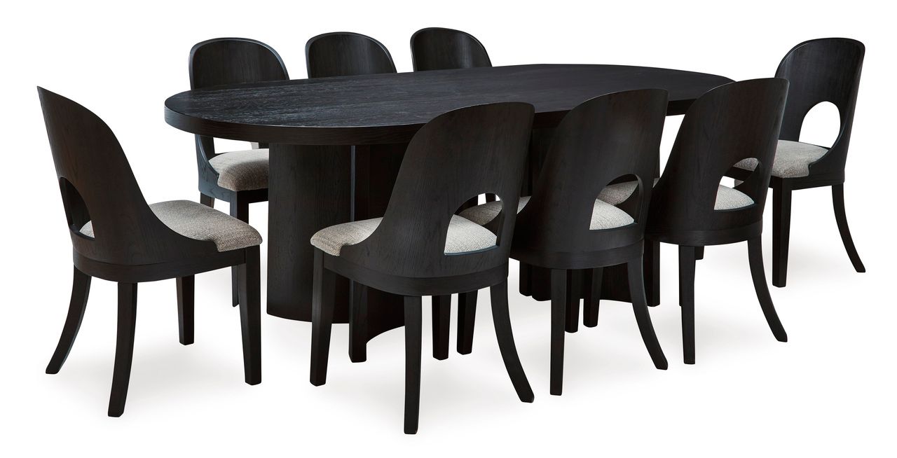 Rowanbeck Dining Table In Black D82125