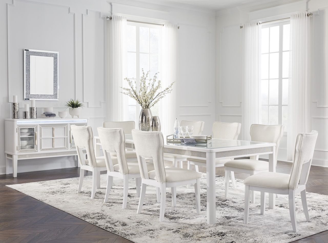 Chalanna Dining Chair Set of 2 In White D82201