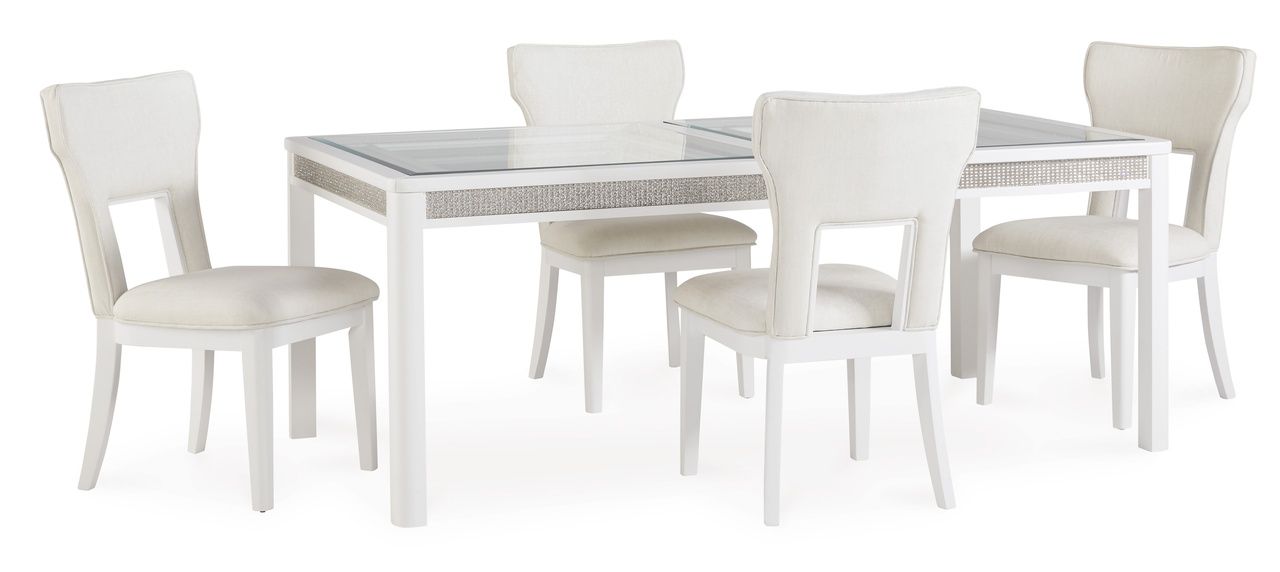 Chalanna Dining Chair Set of 2 In White D82201