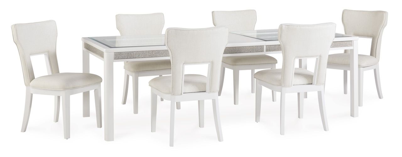 Chalanna Dining Chair Set of 2 In White D82201