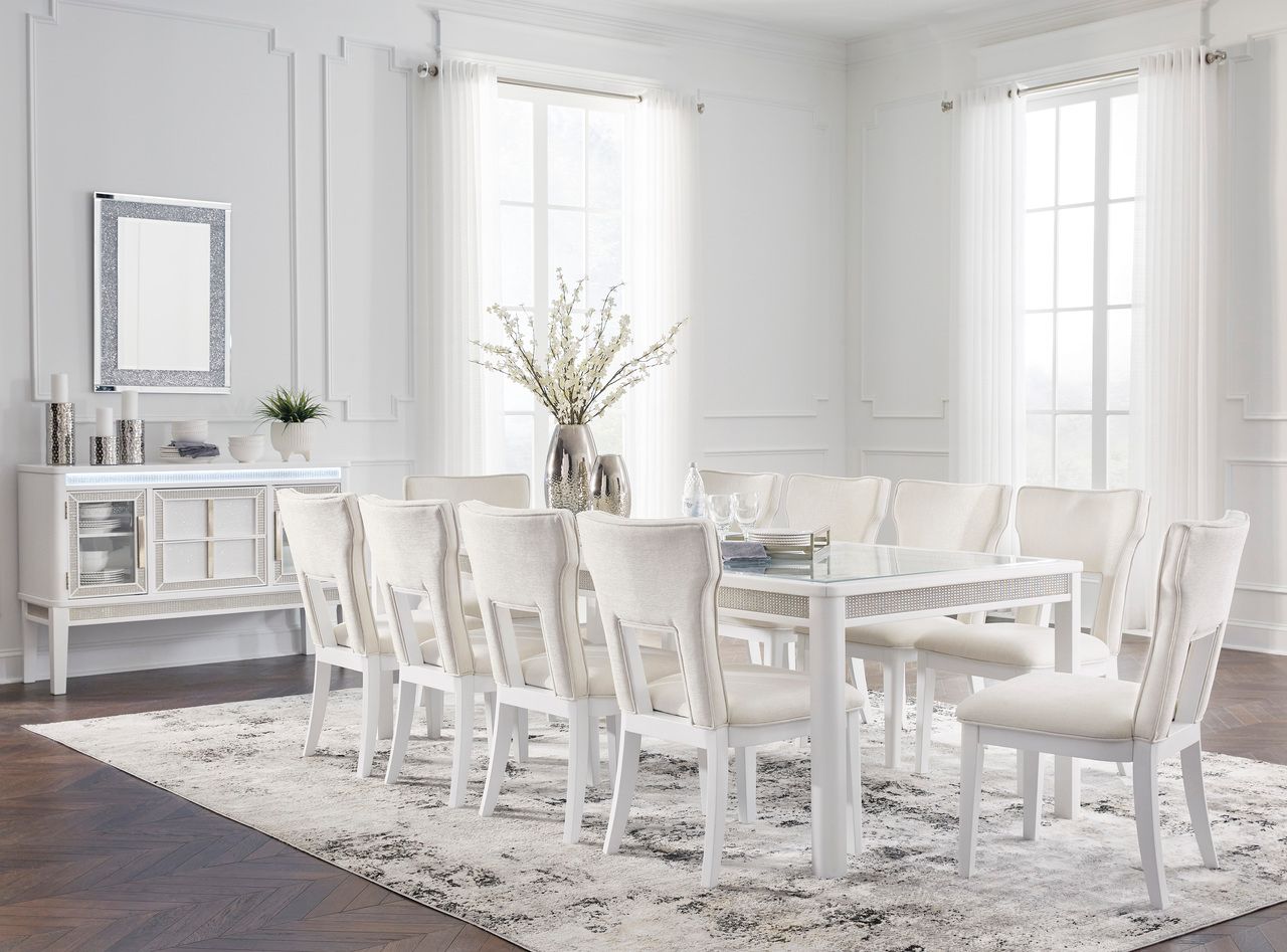 Chalanna Dining Extension Table In White D82235