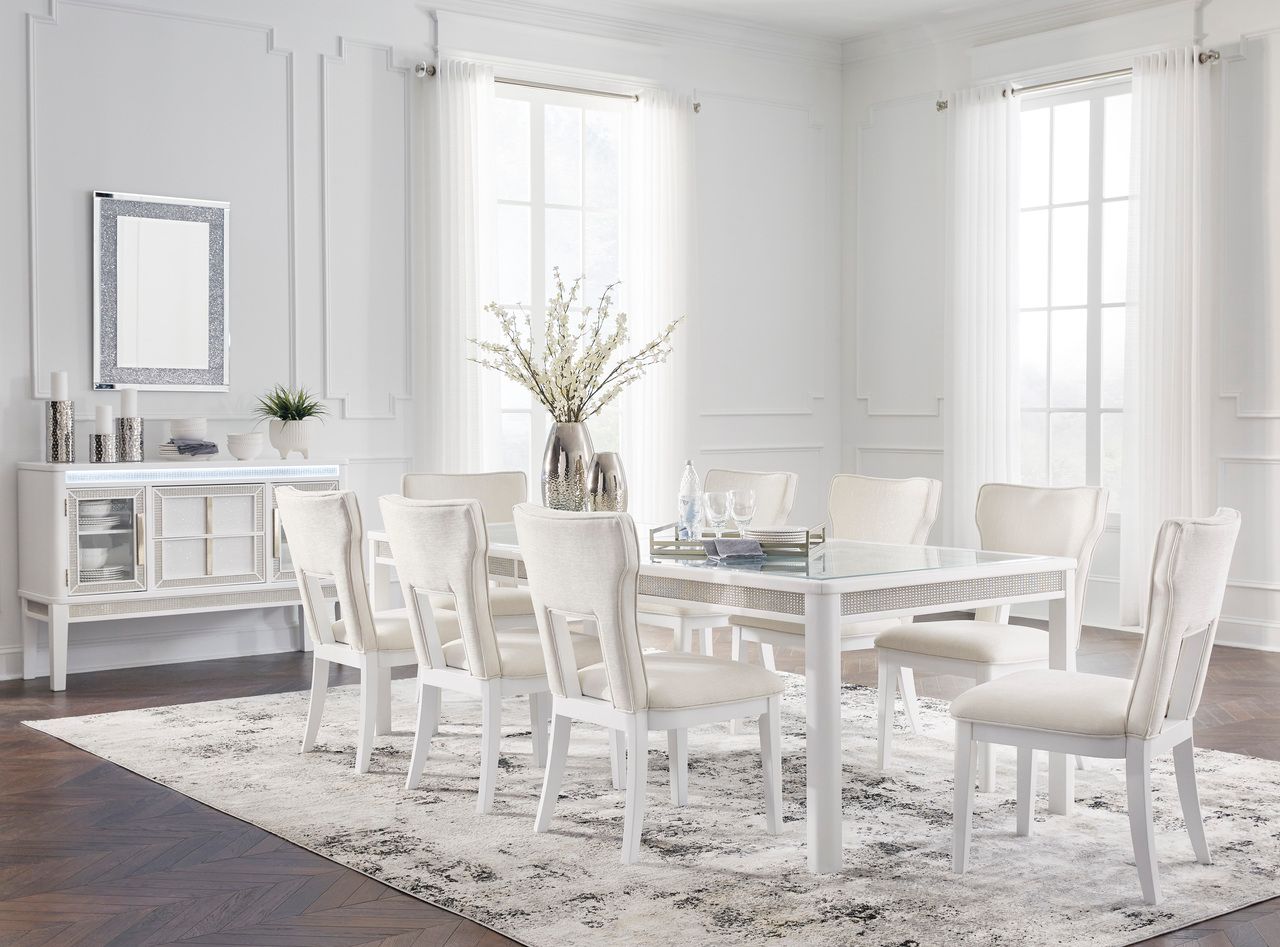Chalanna Dining Extension Table In White D82235