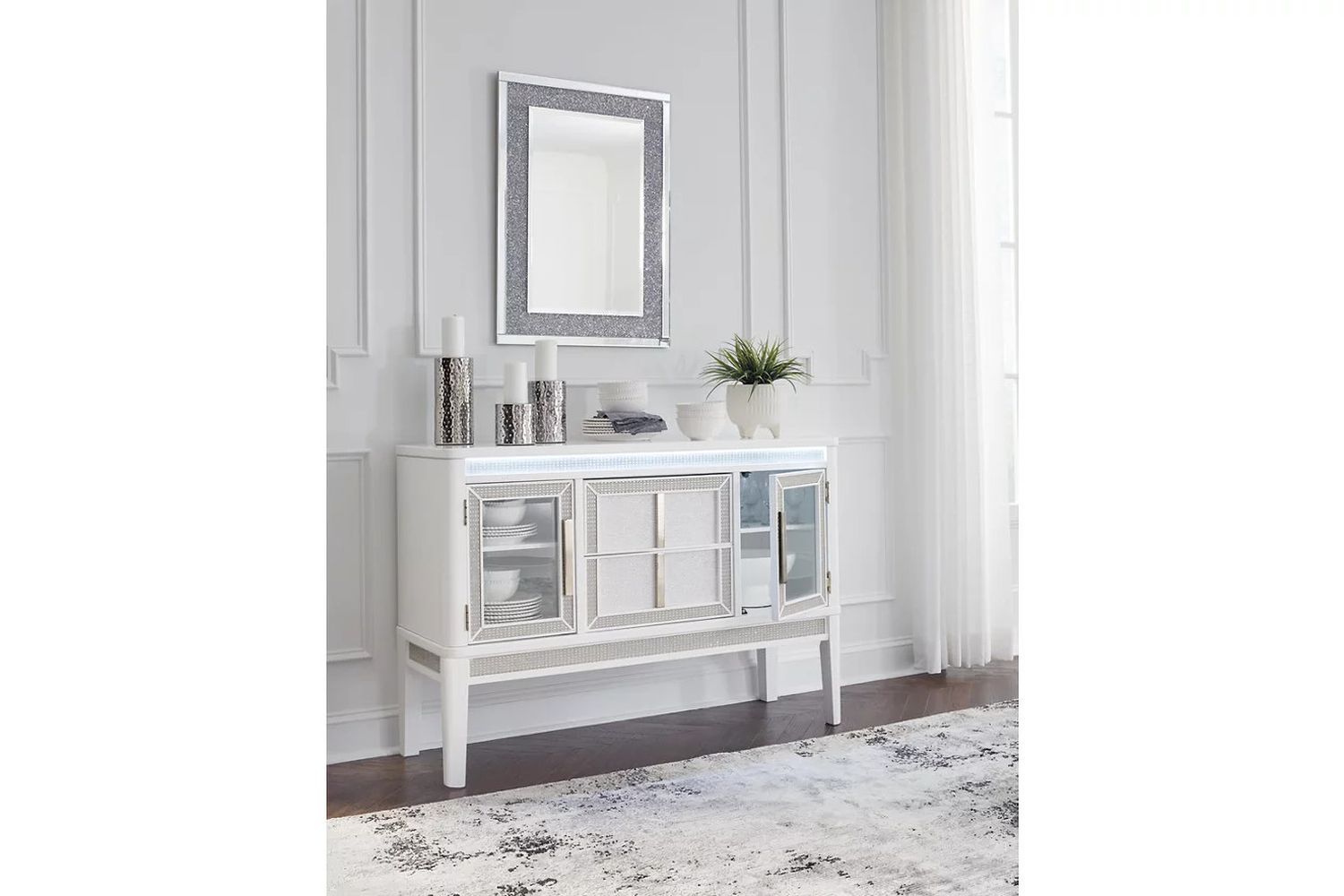 Chalanna Dining Server In White D82260