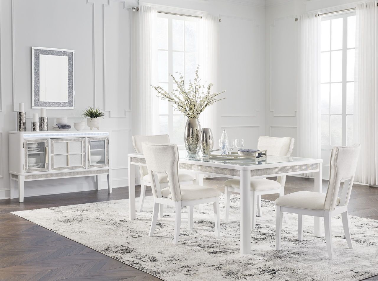 Chalanna Dining Server In White D82260