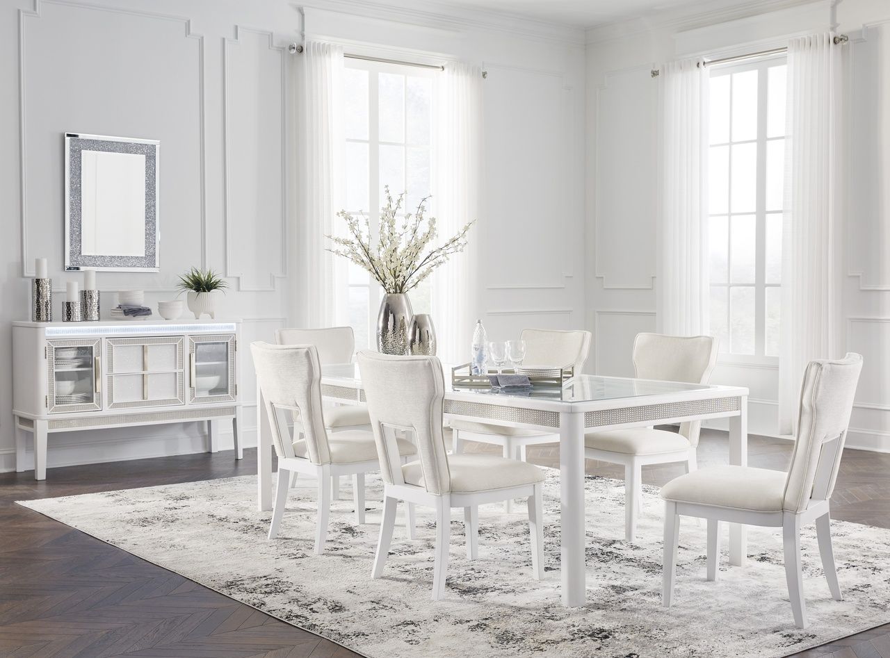 Chalanna Dining Server In White D82260