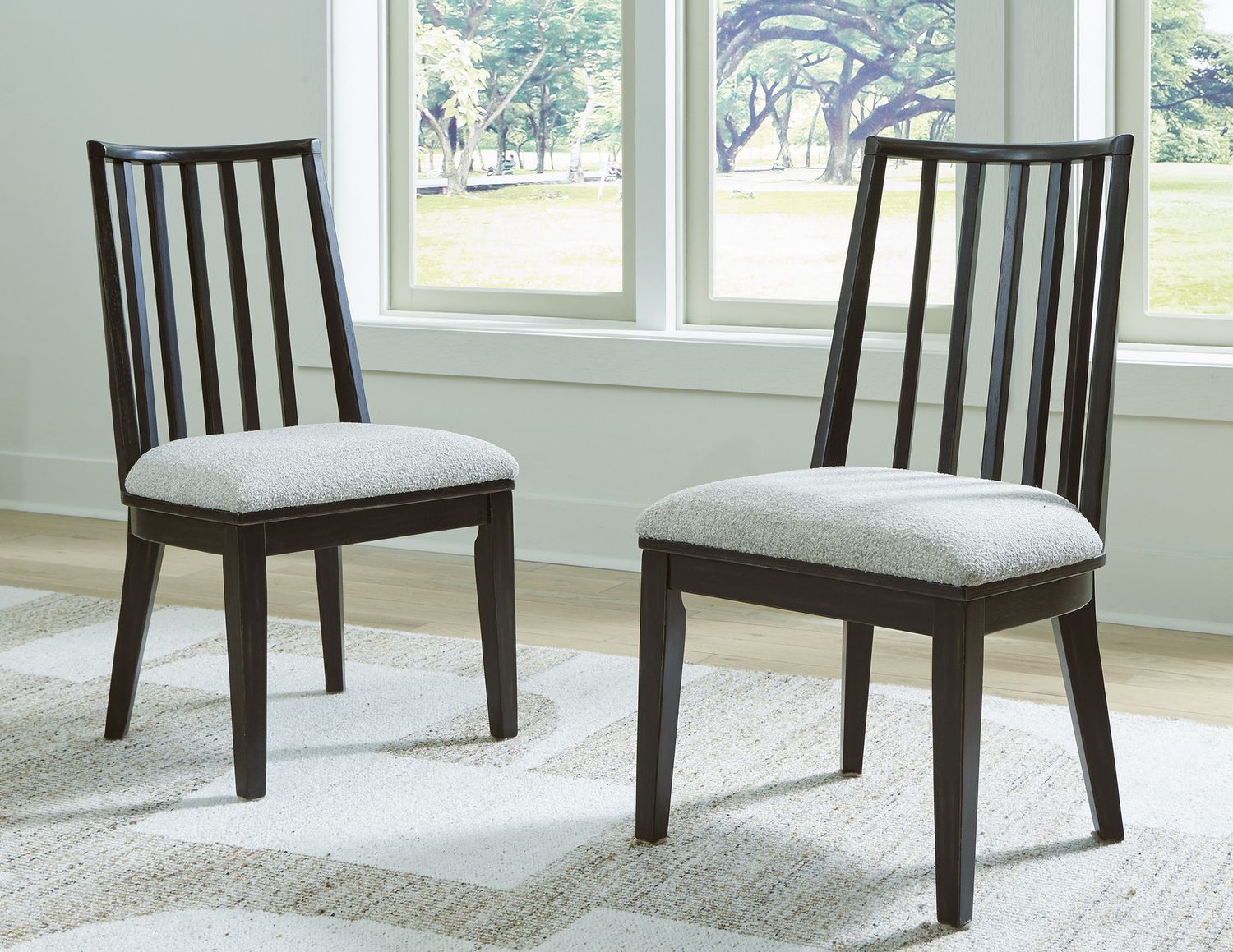Galliden Dining Chair Set of 2 In Black D84101