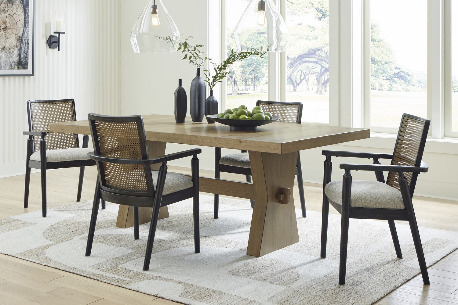 Galliden Dining Arm Chair Set of 2 In Black D84102A