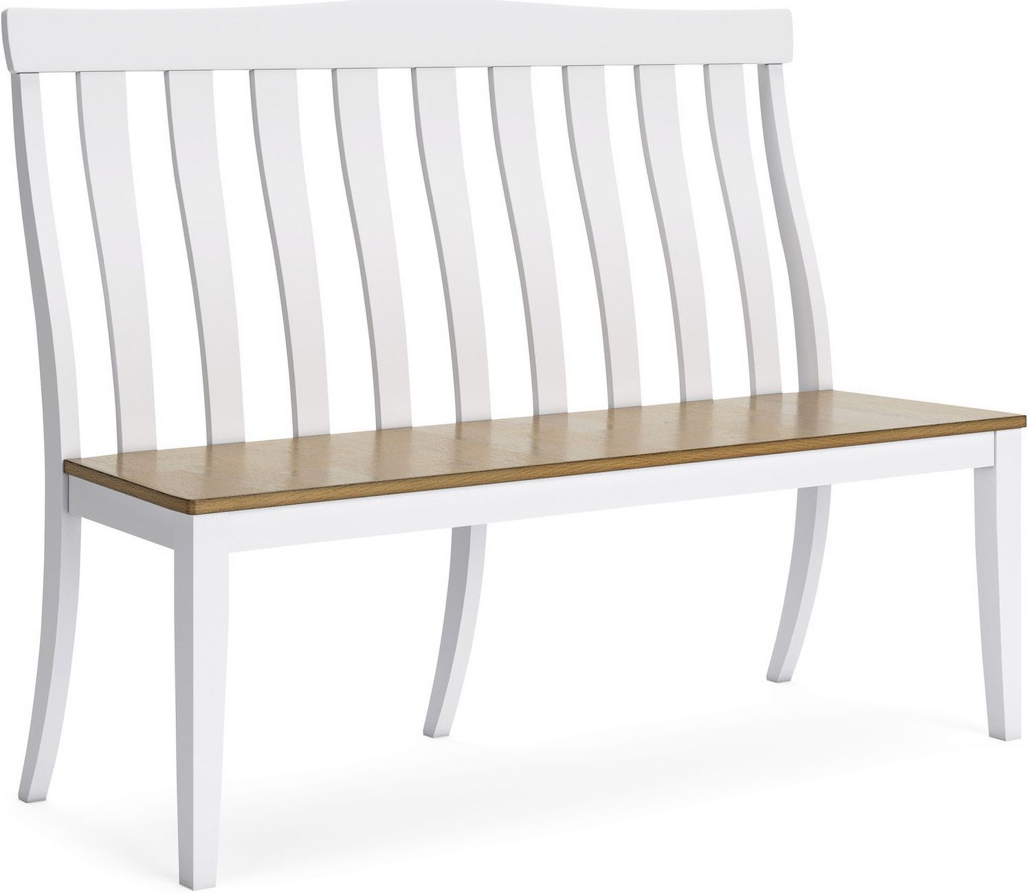 Ashbryn Dining Double Chair In White And Natural D84408