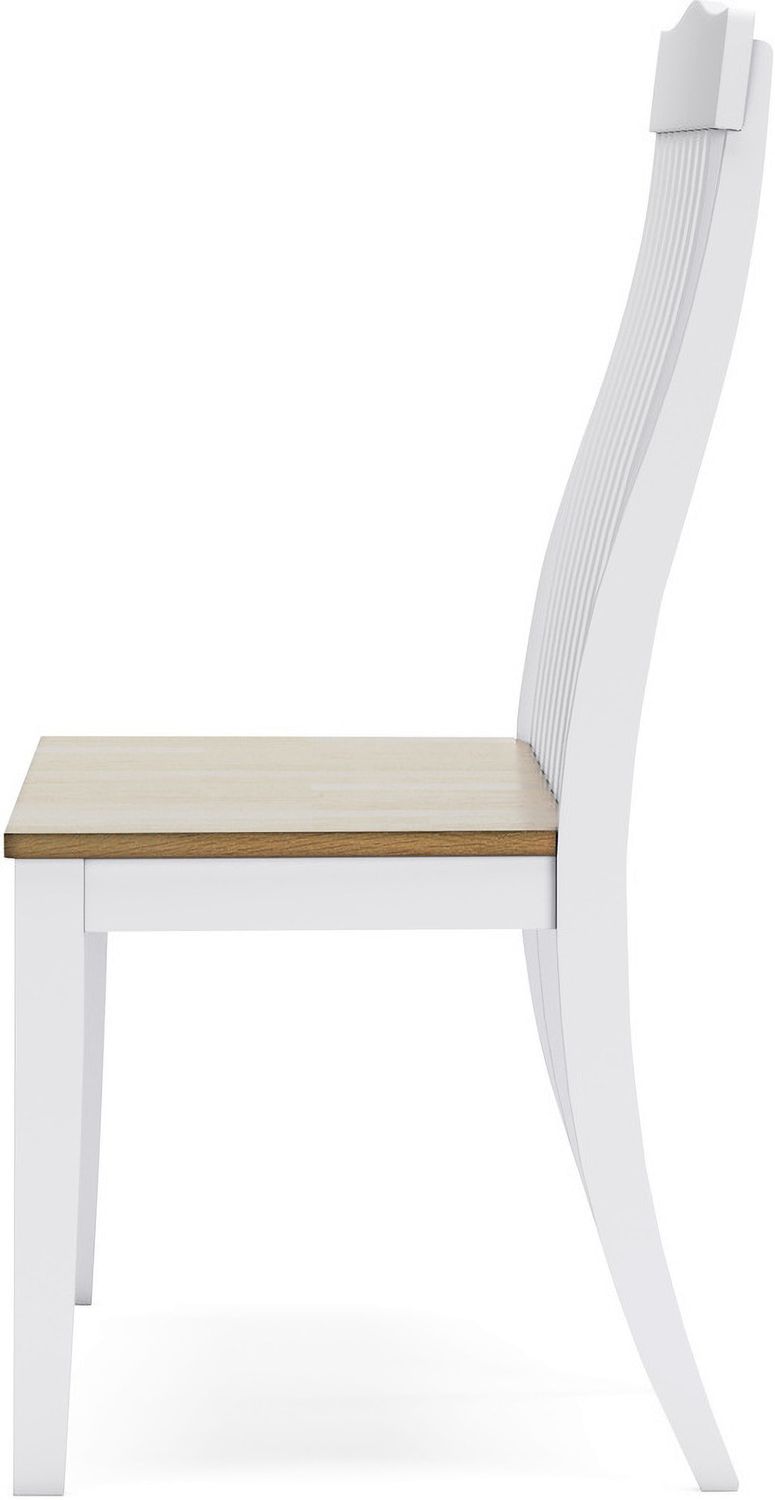 Ashbryn Dining Double Chair In White And Natural D84408