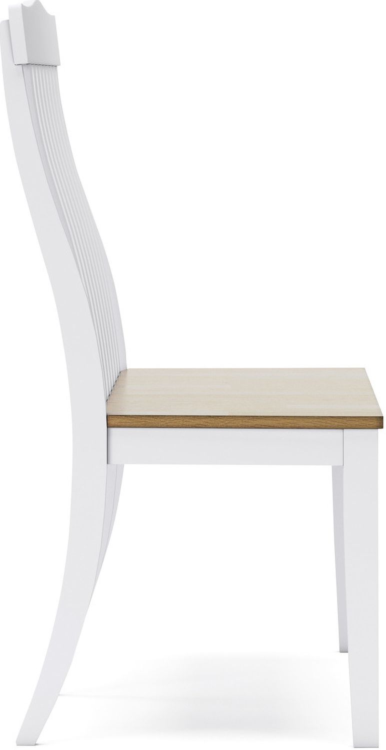 Ashbryn Dining Double Chair In White And Natural D84408