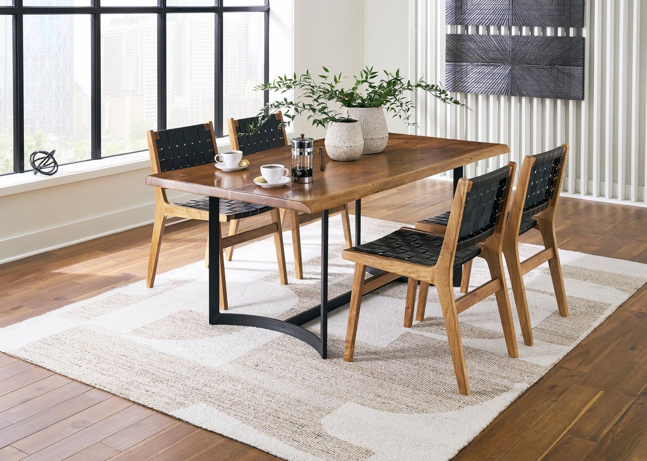 Fortmaine Dining Table In Brown And Black D87225