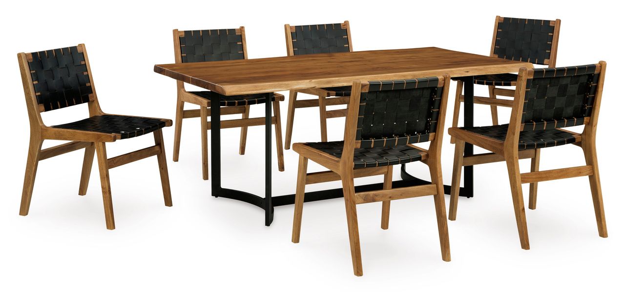 Fortmaine Dining Table In Brown And Black D87225