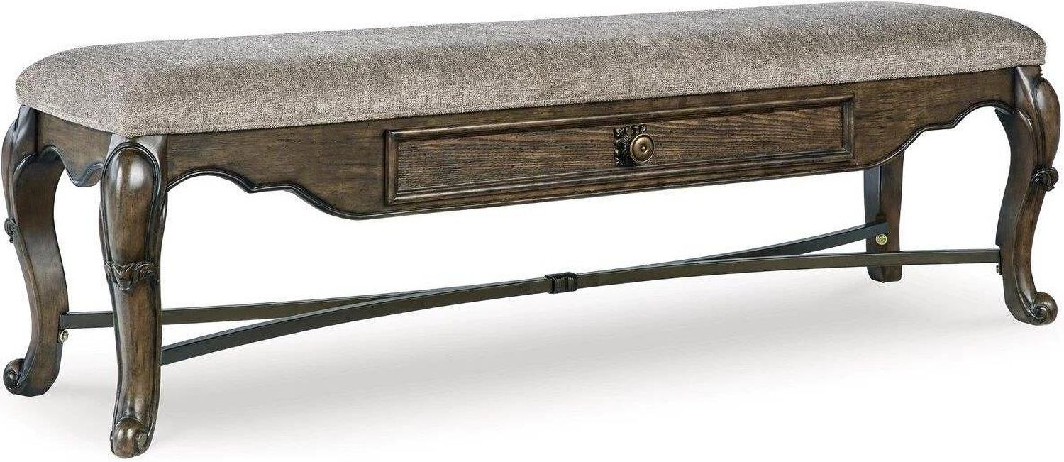 Maylee 63 Inch Dining Bench In Dark Brown D94700