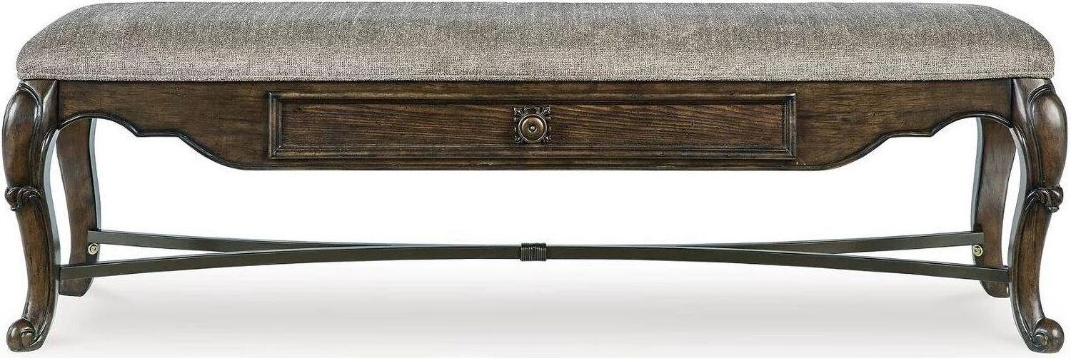 Maylee 63 Inch Dining Bench In Dark Brown D94700