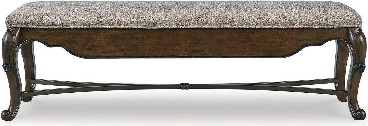Maylee 63 Inch Dining Bench In Dark Brown D94700