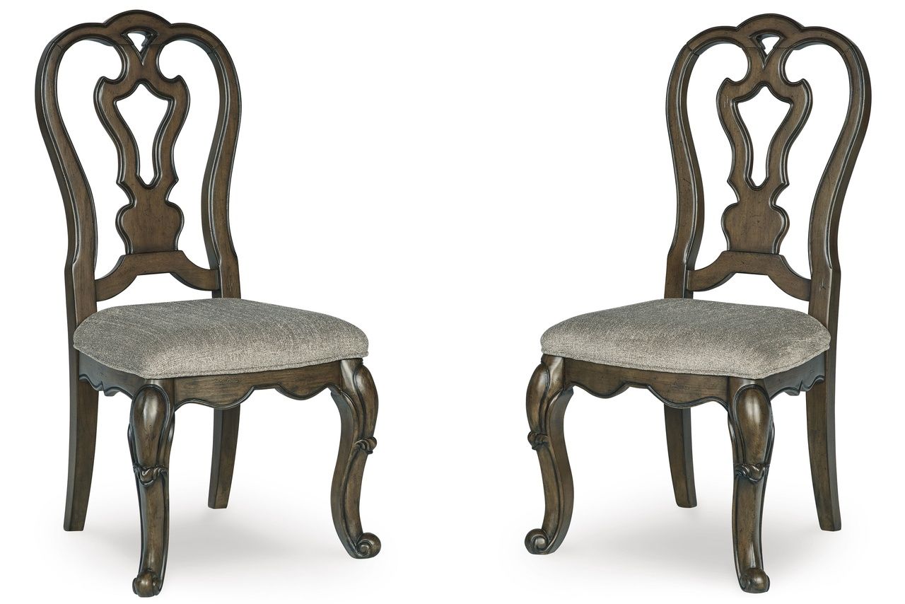 Maylee Dining Chair Set of 2 In Dark Brown D94701