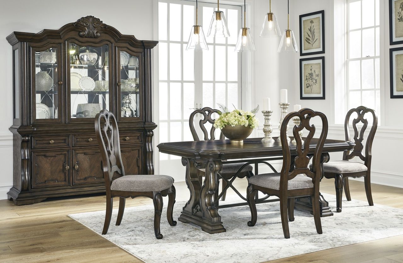 Maylee Dining Chair Set of 2 In Dark Brown D94701
