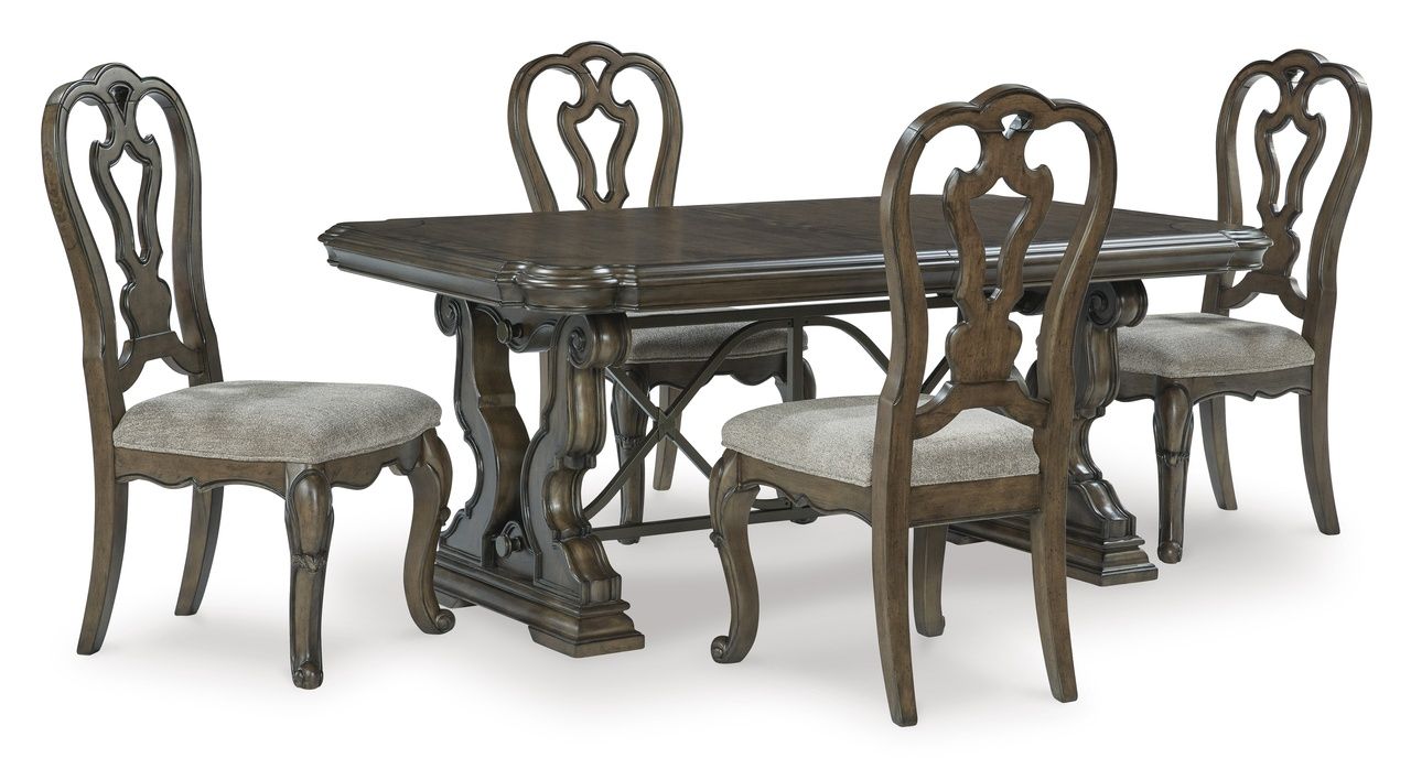 Maylee Dining Chair Set of 2 In Dark Brown D94701