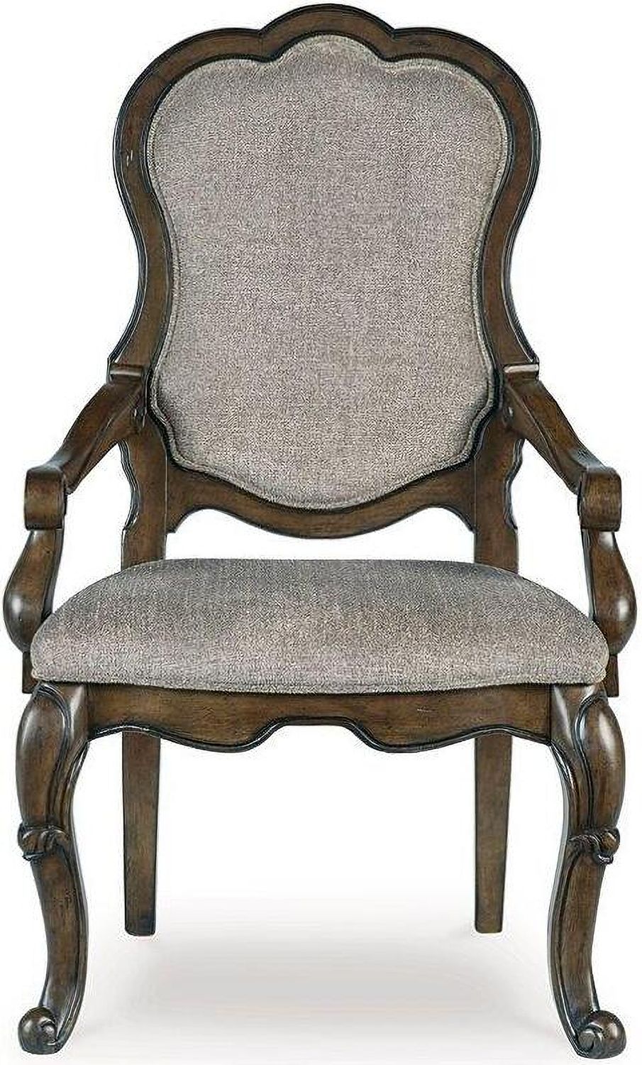 Maylee Dining Arm Chair Set of 2 In Dark Brown D94701A
