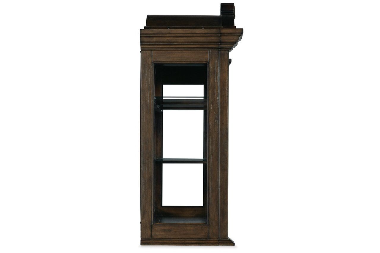 Maylee Dining Buffet and Hutch In Dark Brown D947D1