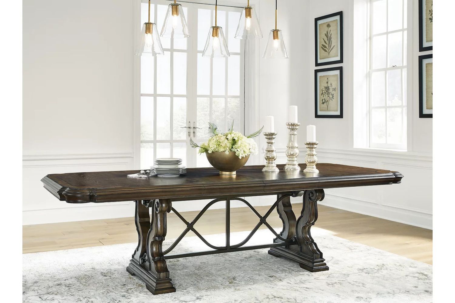 Maylee Dining Extension Table In Dark Brown D947D5