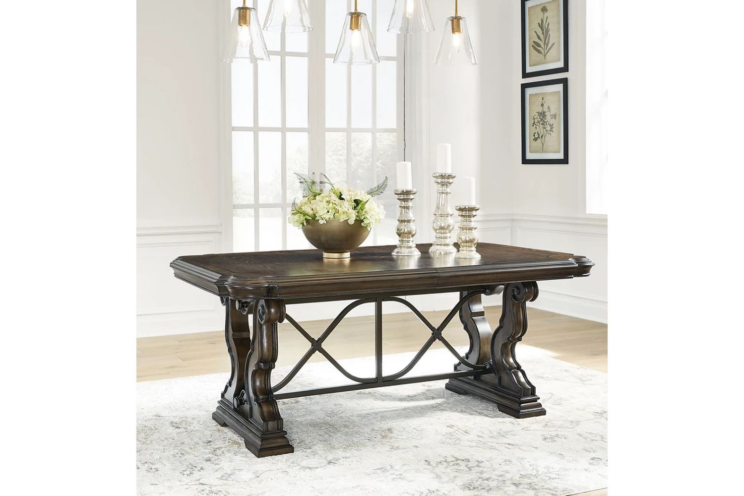 Maylee Dining Extension Table In Dark Brown D947D5