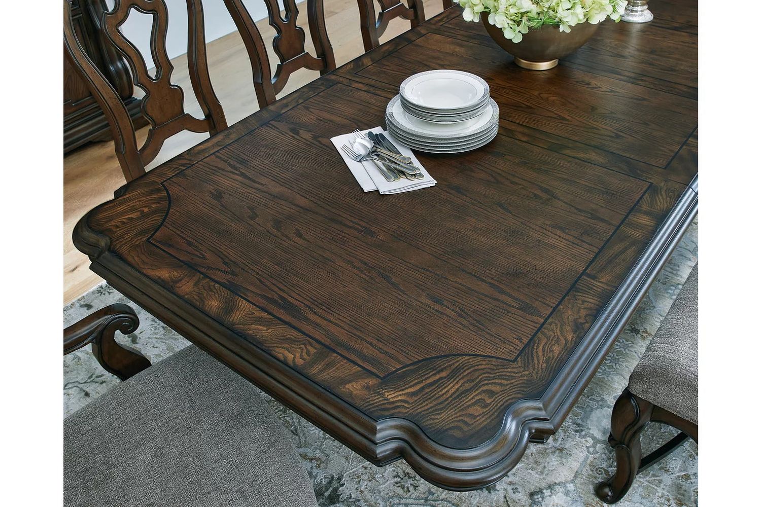 Maylee Dining Extension Table In Dark Brown D947D5