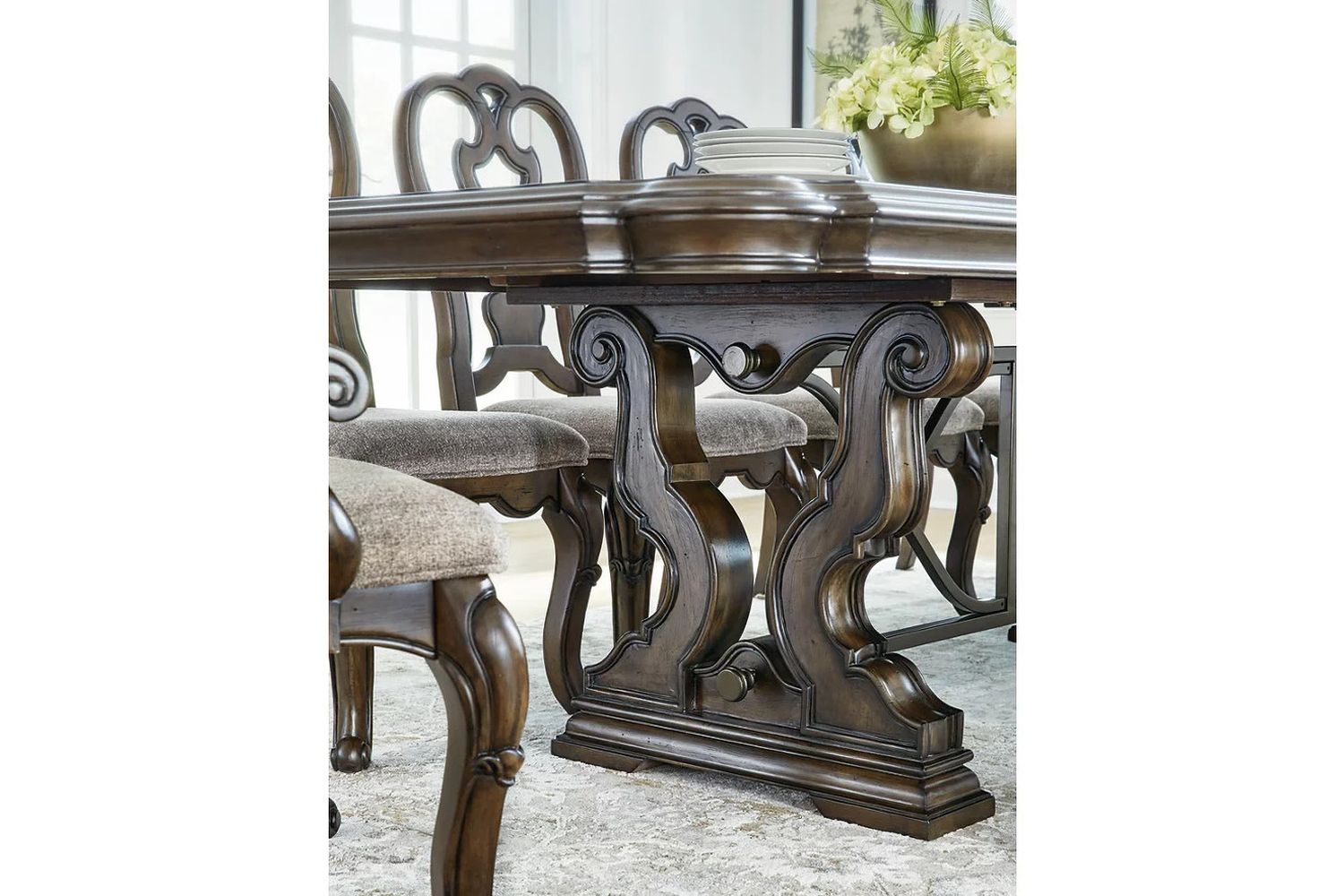 Maylee Dining Extension Table In Dark Brown D947D5