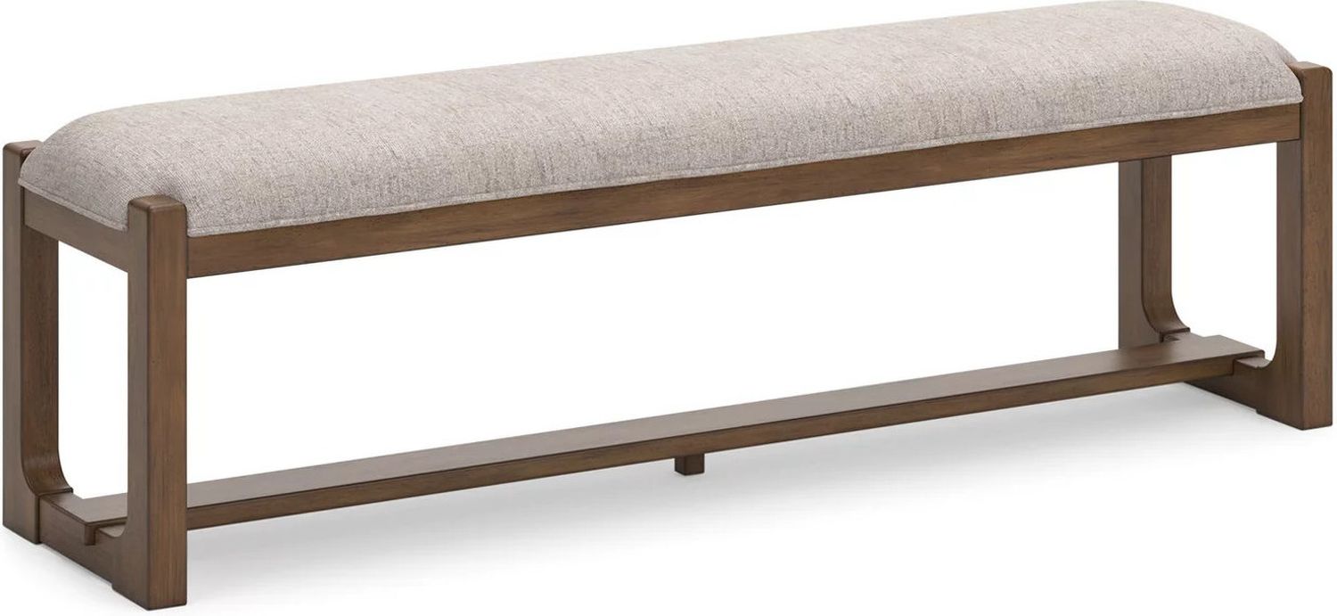 Cabalynn Oatmeal Large Upholstered Dining Room Bench D97400