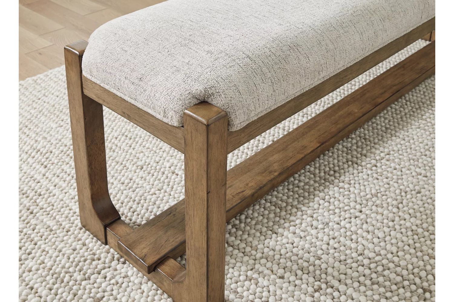 Cabalynn Oatmeal Large Upholstered Dining Room Bench D97400