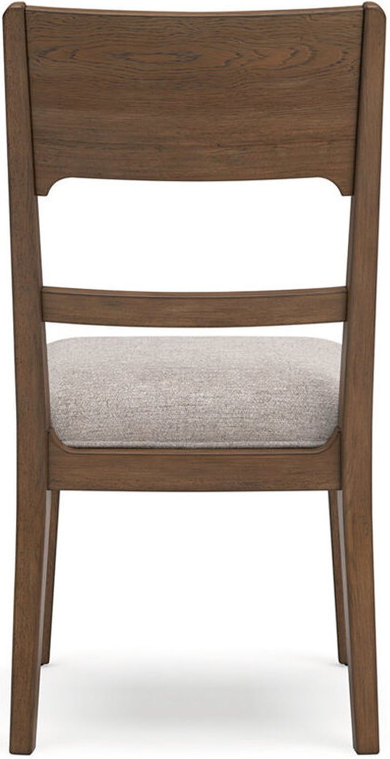 Cabalynn Oatmeal And Light Brown Dining Upholstered Side Chair Set of 2 D97401