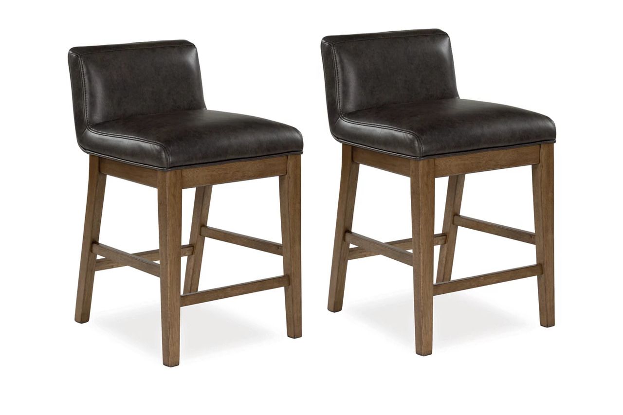 Cabalynn Counter Height Barstool Set of 2 In Two-tone Brown D974124X2