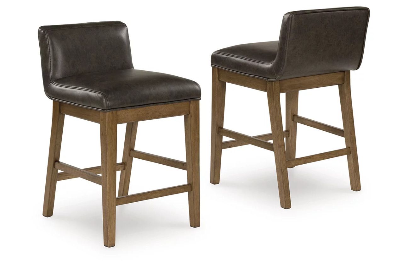 Cabalynn Counter Height Barstool Set of 2 In Two-tone Brown D974124X2