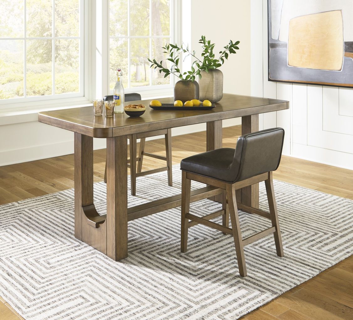 Cabalynn Counter Height Barstool Set of 2 In Two-tone Brown D974124X2