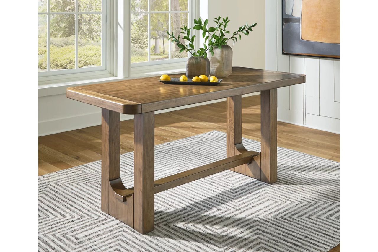 Cabalynn Counter Height Dining Table In Light Brown D97413