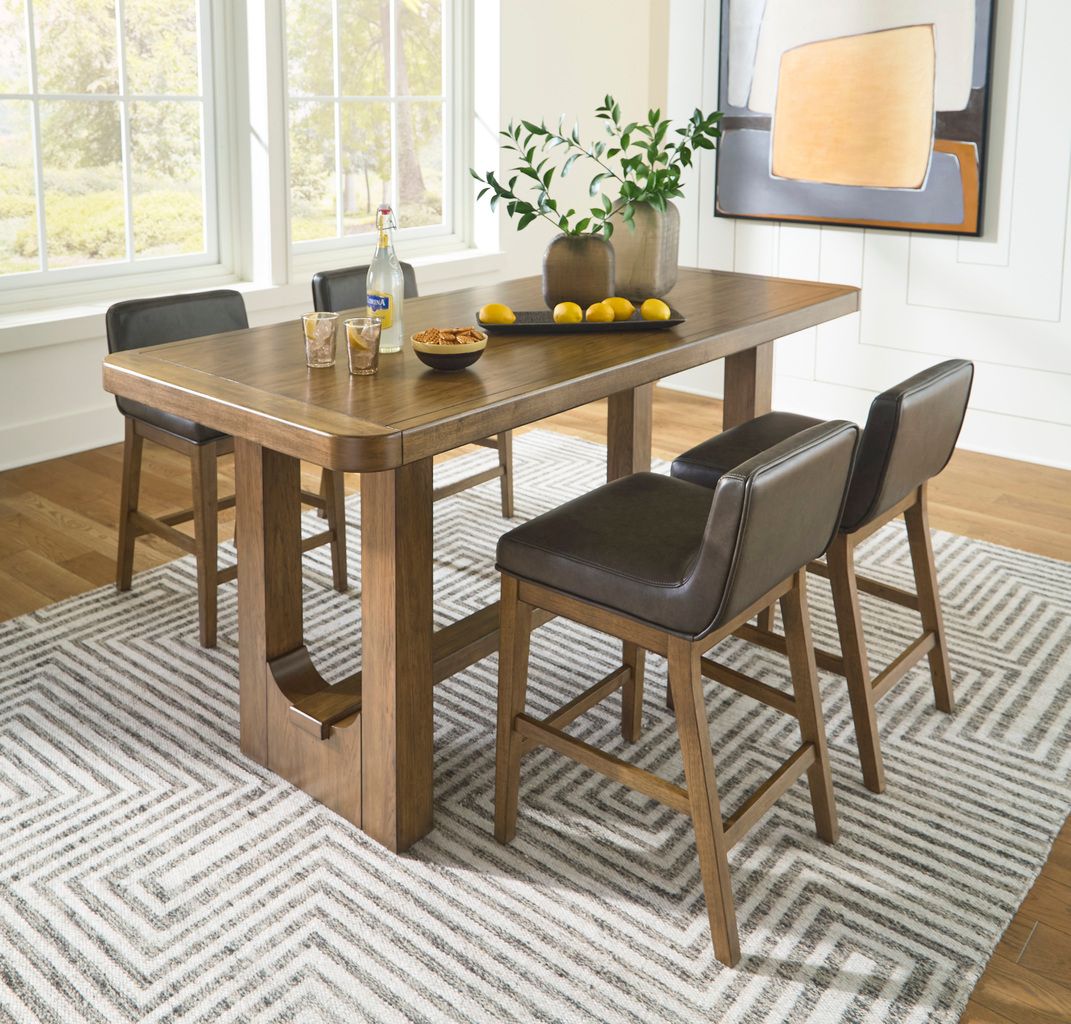 Cabalynn Counter Height Dining Table In Light Brown D97413