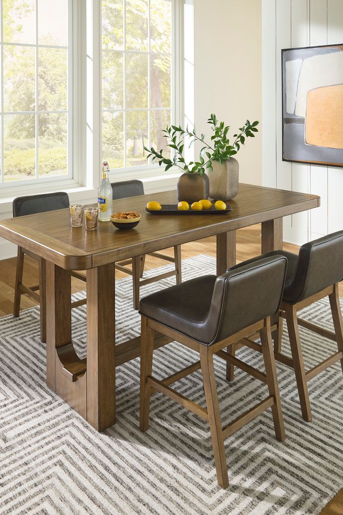 Cabalynn Counter Height Dining Table In Light Brown D97413