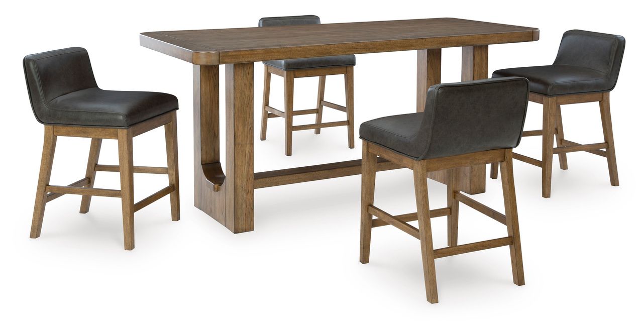 Cabalynn Counter Height Dining Table In Light Brown D97413
