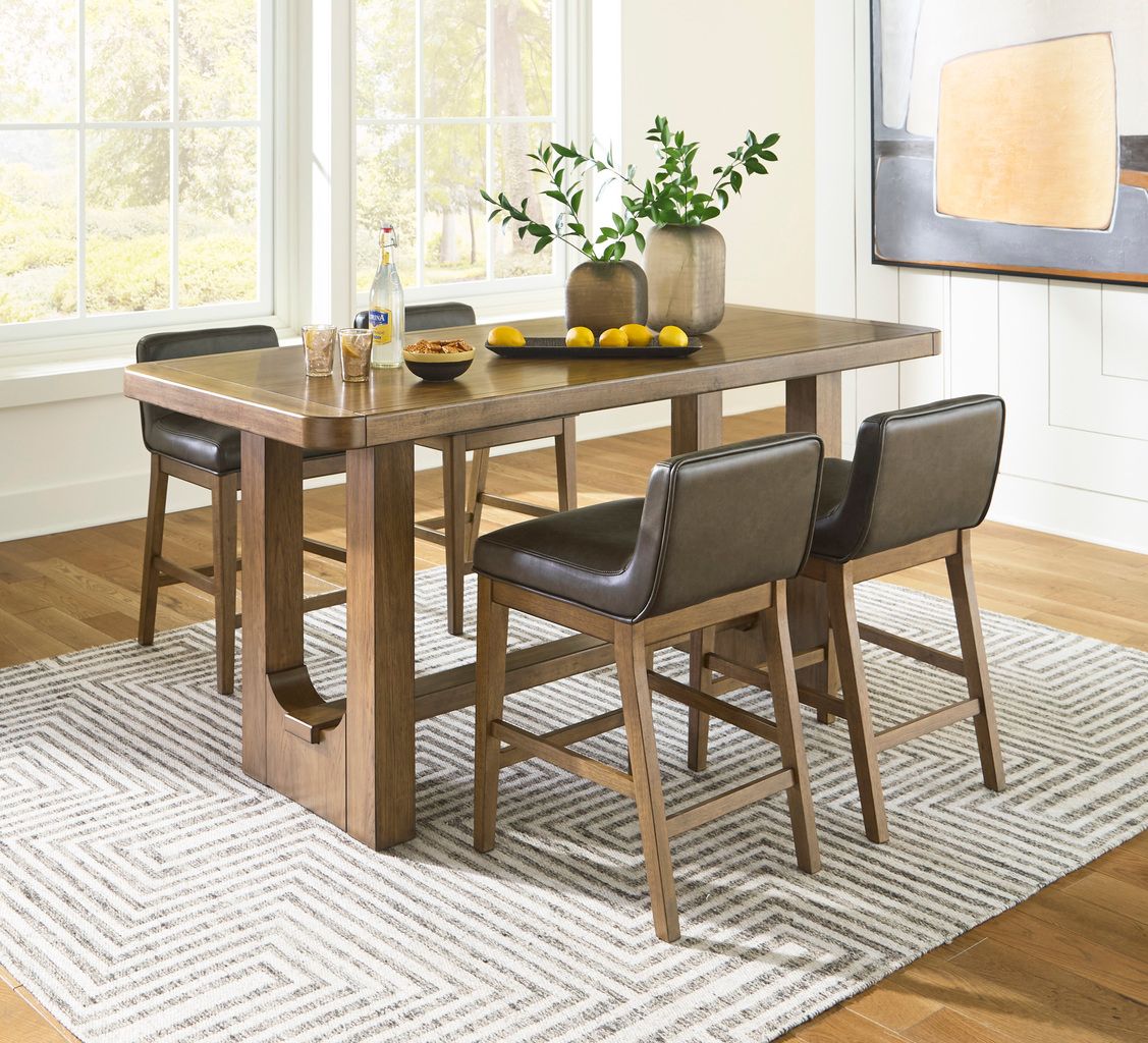 Cabalynn Counter Height Dining Table In Light Brown D97413