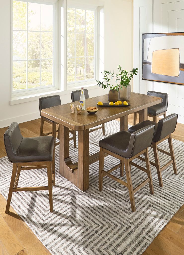 Cabalynn Counter Height Dining Table In Light Brown D97413