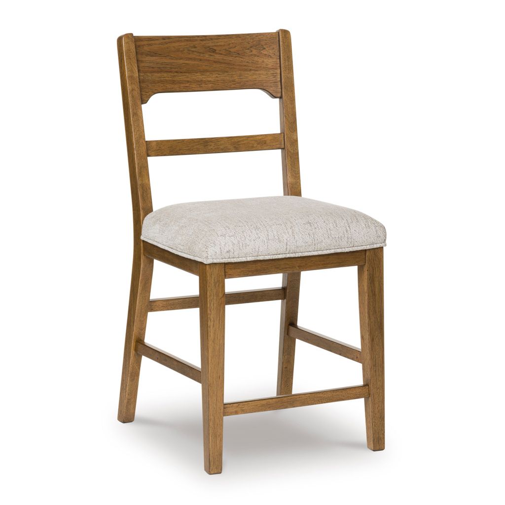 Cabalynn 42 Inch Counter Height Barstool Set of 2 In Oatmeal and Light Brown D974224