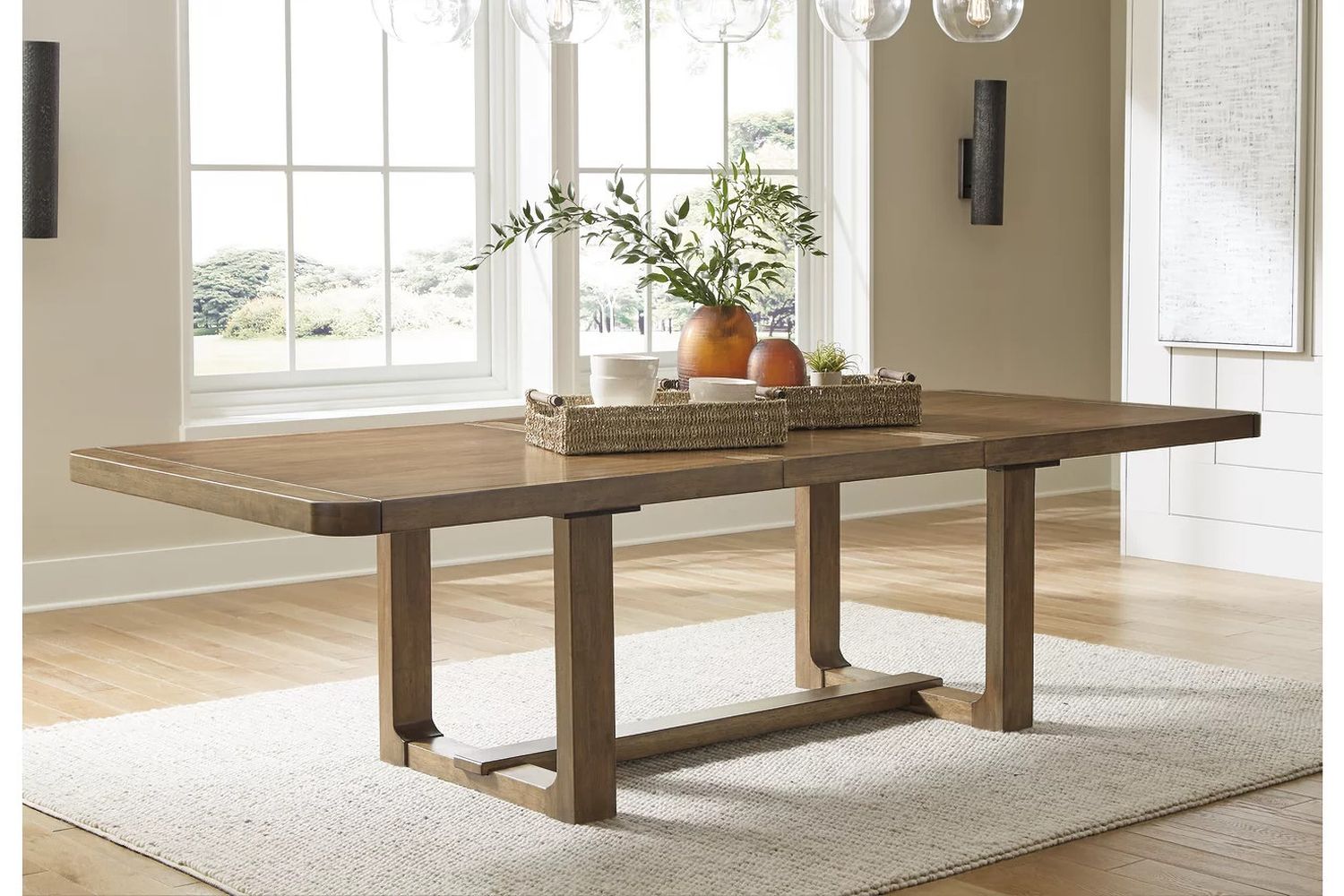 Cabalynn Light Brown Rectangular Dining Room Extension Table D97435