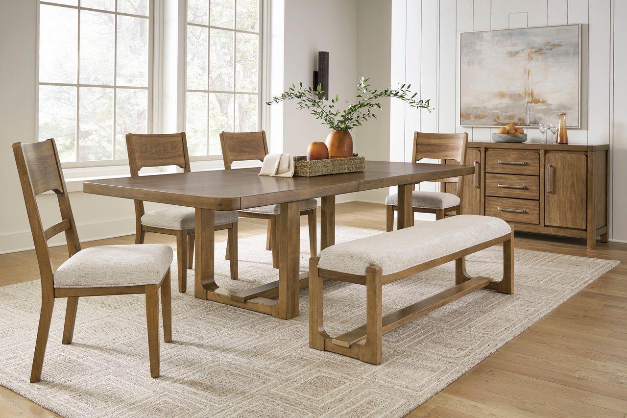Cabalynn Light Brown Rectangular Dining Room Extension Table D97435