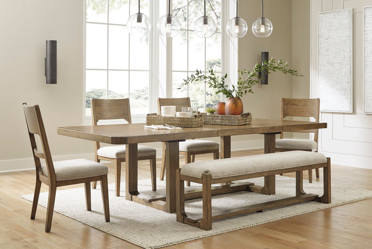 Cabalynn Light Brown Rectangular Dining Room Extension Table D97435