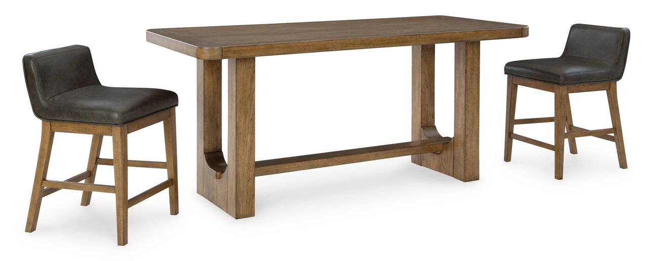 Cabalynn Counter Height Dining Room Set In Light Brown D974D3