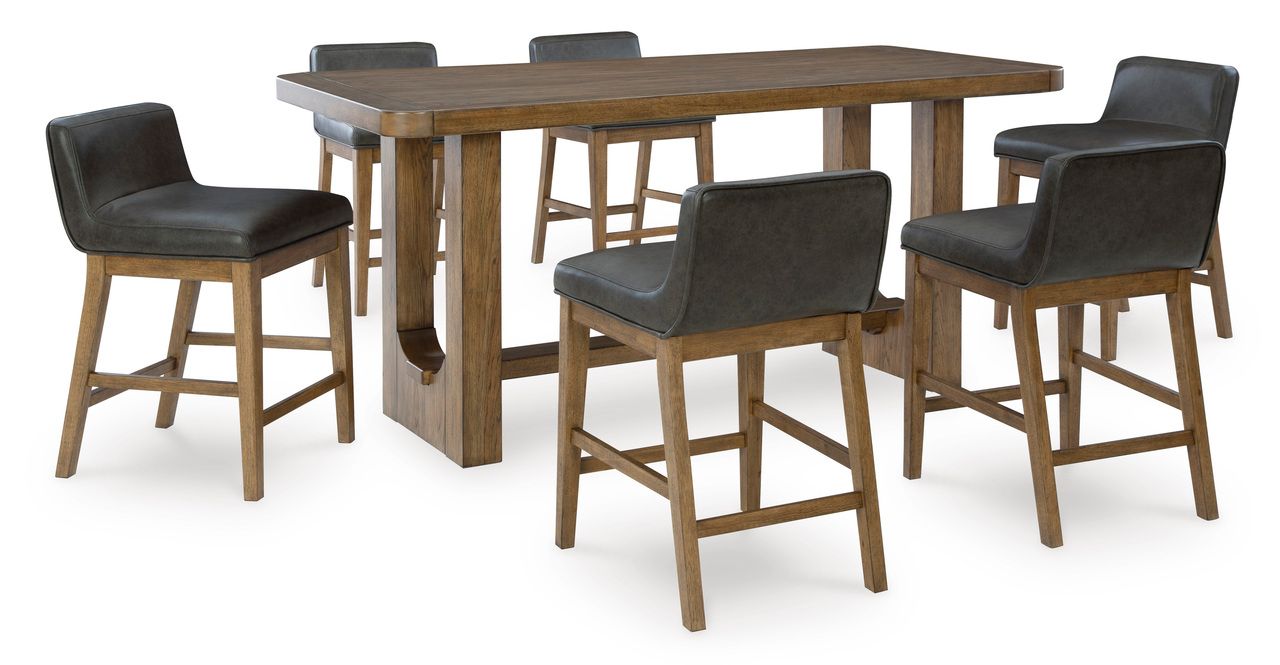 Cabalynn Counter Height Dining Room Set In Light Brown D974D3