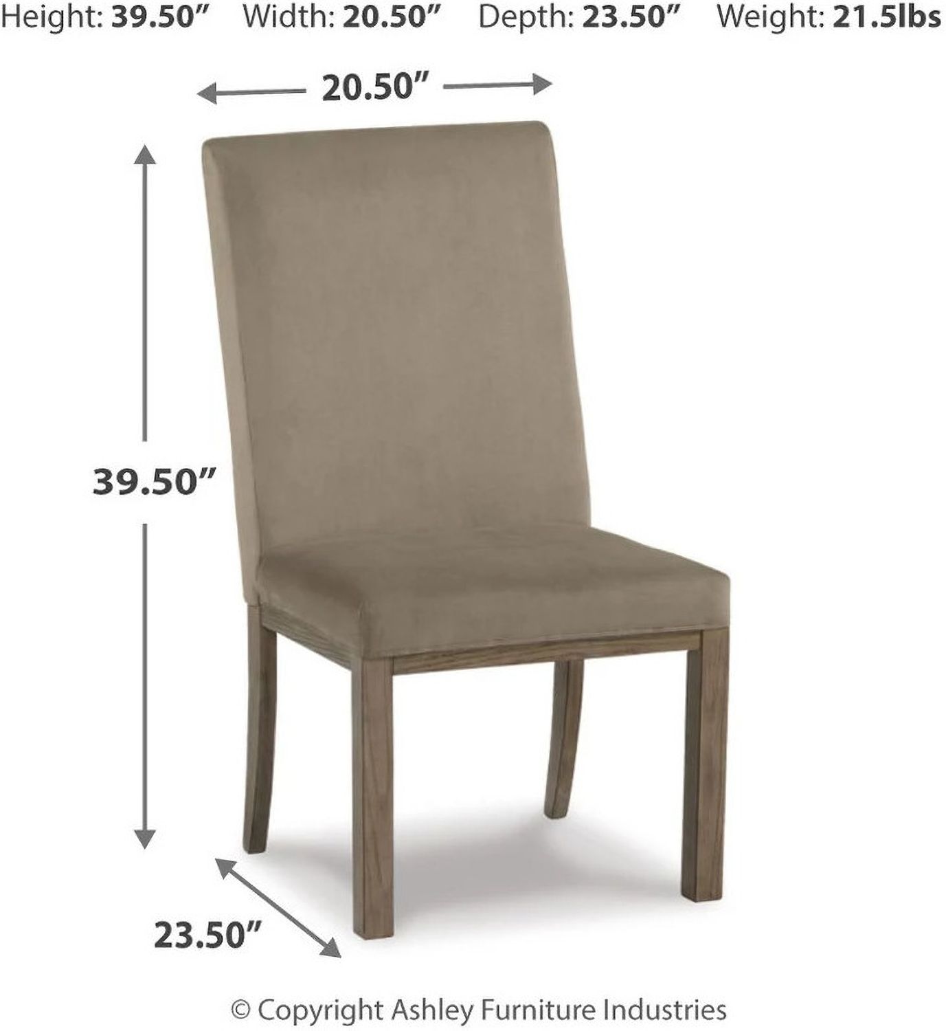 Chrestner Brown Upholstered Side Chair Set Of 2 D98301
