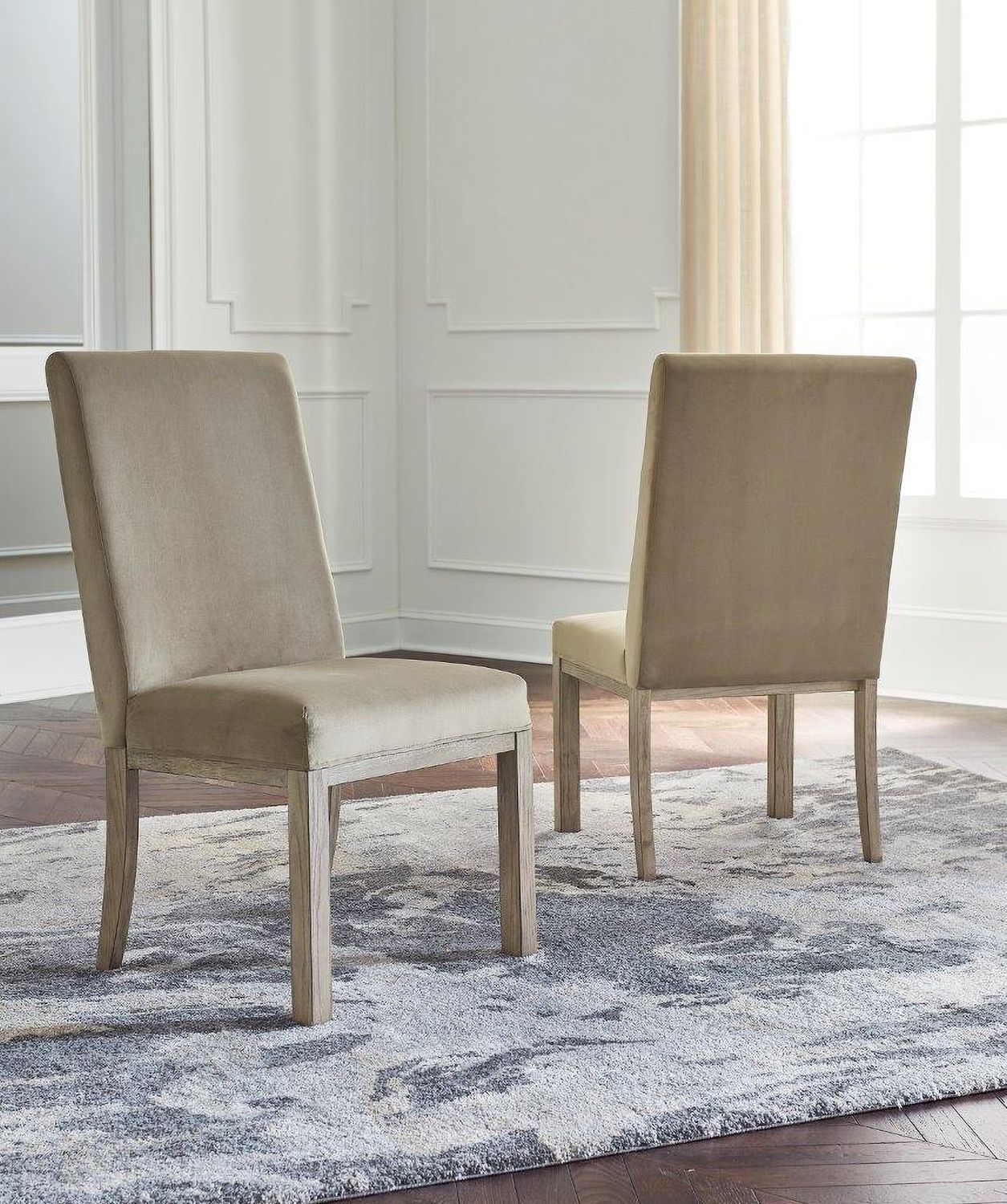 Chrestner Brown Upholstered Side Chair Set Of 2 D98301